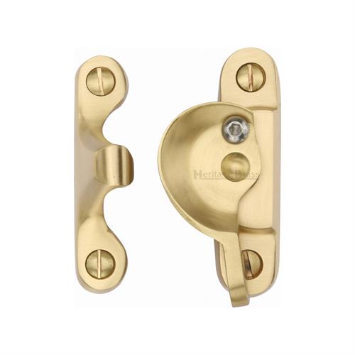 Heritage Brass V2060L-SB Fitch Pattern Sash Fastener Lockable Satin Brass Finish