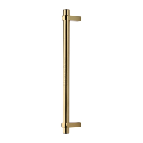 Heritage Brass Door Pull Handle Industrial Design 353mm Polished Brass