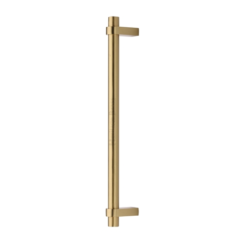 Heritage Brass Door Pull Handle Industrial Design 353mm Satin Brass