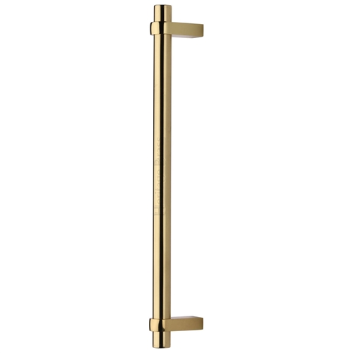 Heritage Brass Door Pull Handle Industrial Design 505mm Polished Brass