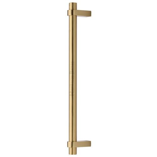 Heritage Brass Door Pull Handle Industrial Design 505mm Satin Brass