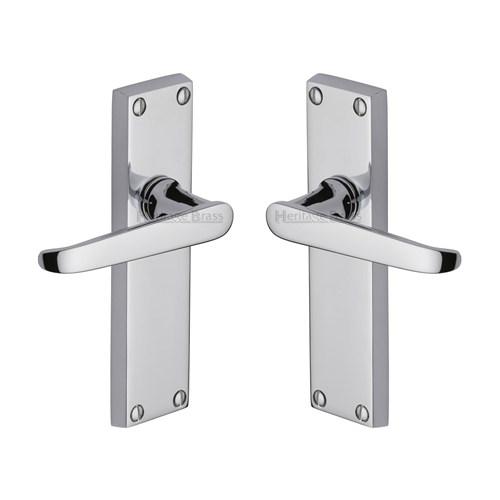 Heritage Brass V3913-PC Door Handle Lever Latch Victoria Design Polished Chrome finish