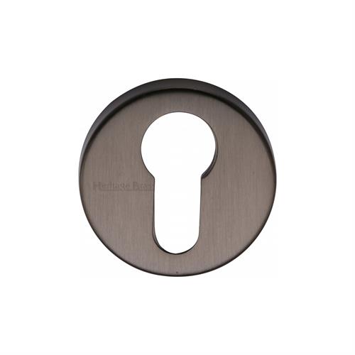 Heritage Brass V4008-MB Euro Profile Cylinder Escutcheon Matt Bronze Finish