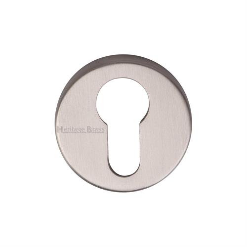 Heritage Brass V4008-SN Euro Profile Cylinder Escutcheon Satin Nickel finish