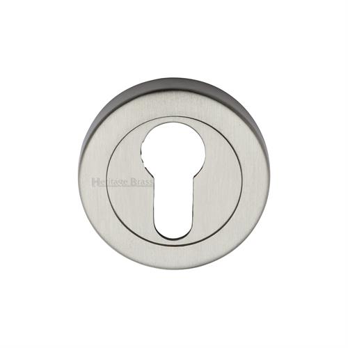Heritage Brass V4020-SN Euro Profile Cylinder Escutcheon Satin Nickel finish