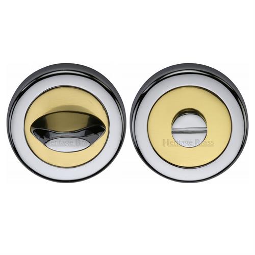 Heritage Brass V4043-CB Thumbturn & Emergency Release Chrome & Brass finish
