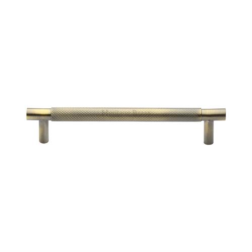 Heritage Brass V4461 128-AT Cabinet Pull Partial Knurl Design 128mm CTC Antique Brass finish