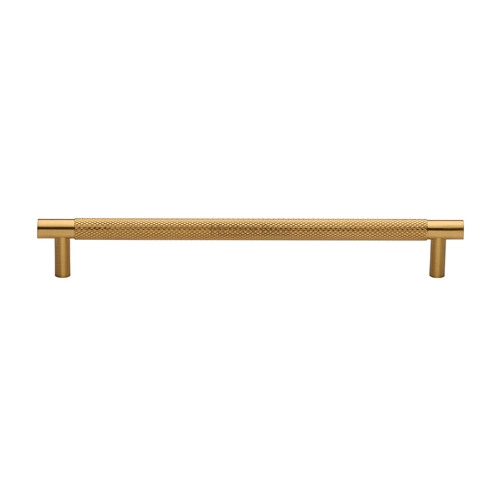 Heritage Brass Cabinet Pull Partial Knurl Design 192mm CTC Satin Brass finish V4461 192-SB