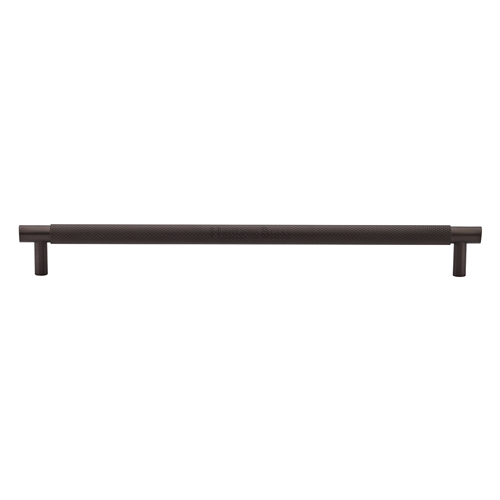 Heritage Brass Cabinet Pull Partial Knurl Design 254mm CTC Matt Bronze finish V4461 254-MB