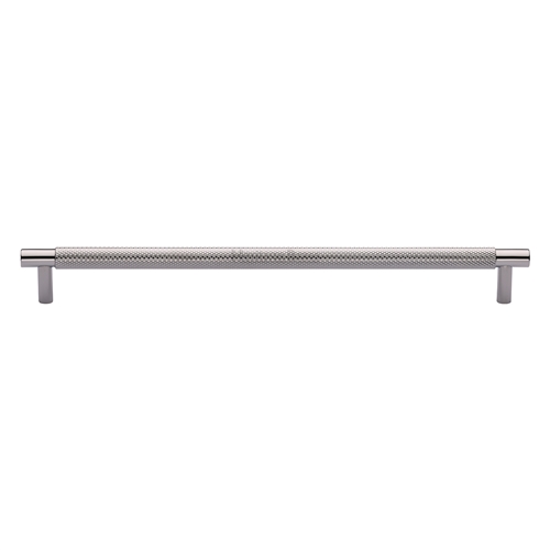 Heritage Brass Cabinet Pull Partial Knurl Design 254mm CTC Polished Chrome finish V4461 254-PC