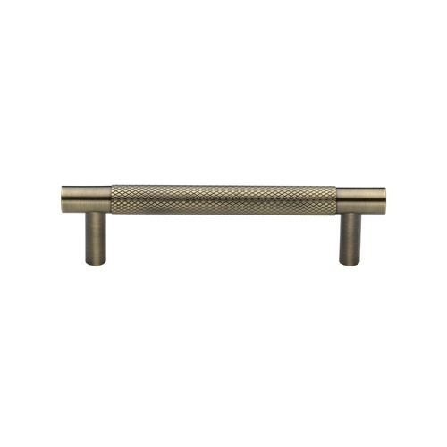 Heritage Brass V4461 96-AT Cabinet Pull Partial Knurl Design 96mm CTC Antique Brass finish