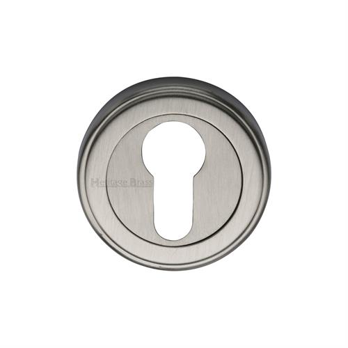 Heritage Brass V5020-SN Euro Profile Cylinder Escutcheon Satin Nickel finish