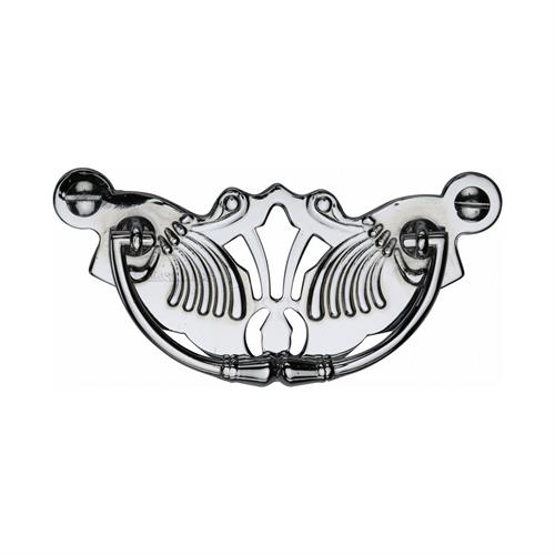 Heritage Brass V5021-PC Cabinet Pull Ornate Plate Design Polished Chrome Finish