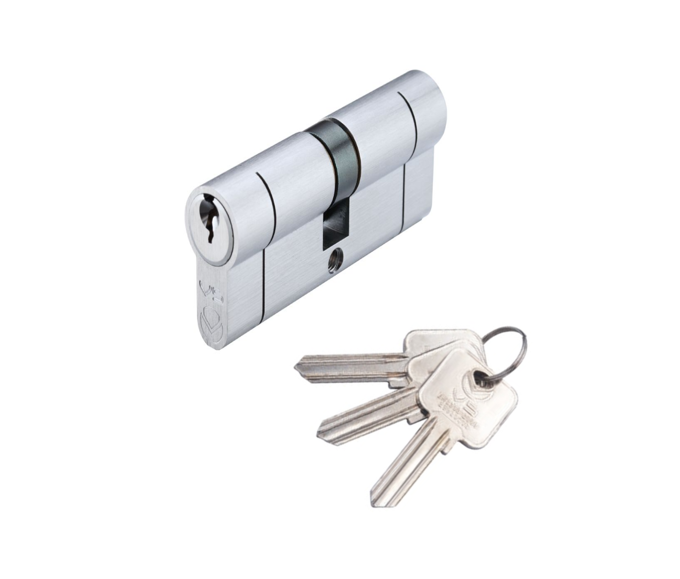 Vier V5EP70DSCMK V5 70mm Euro Double Cylinder Master Keyed Satin Chrome