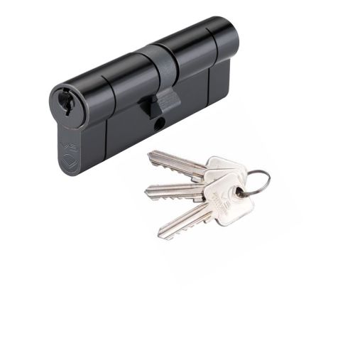 Vier V5 40/50mm Euro Double Cylinder Master Keyed V5EP4050DBKMK Black