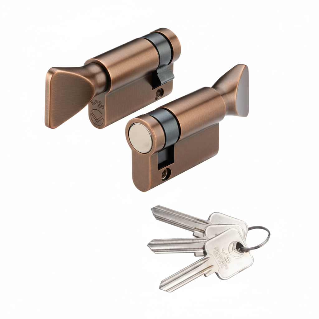 Zoo Hardware Vier V5 40mm Euro Single Turn only Bronze V5EP40STBR