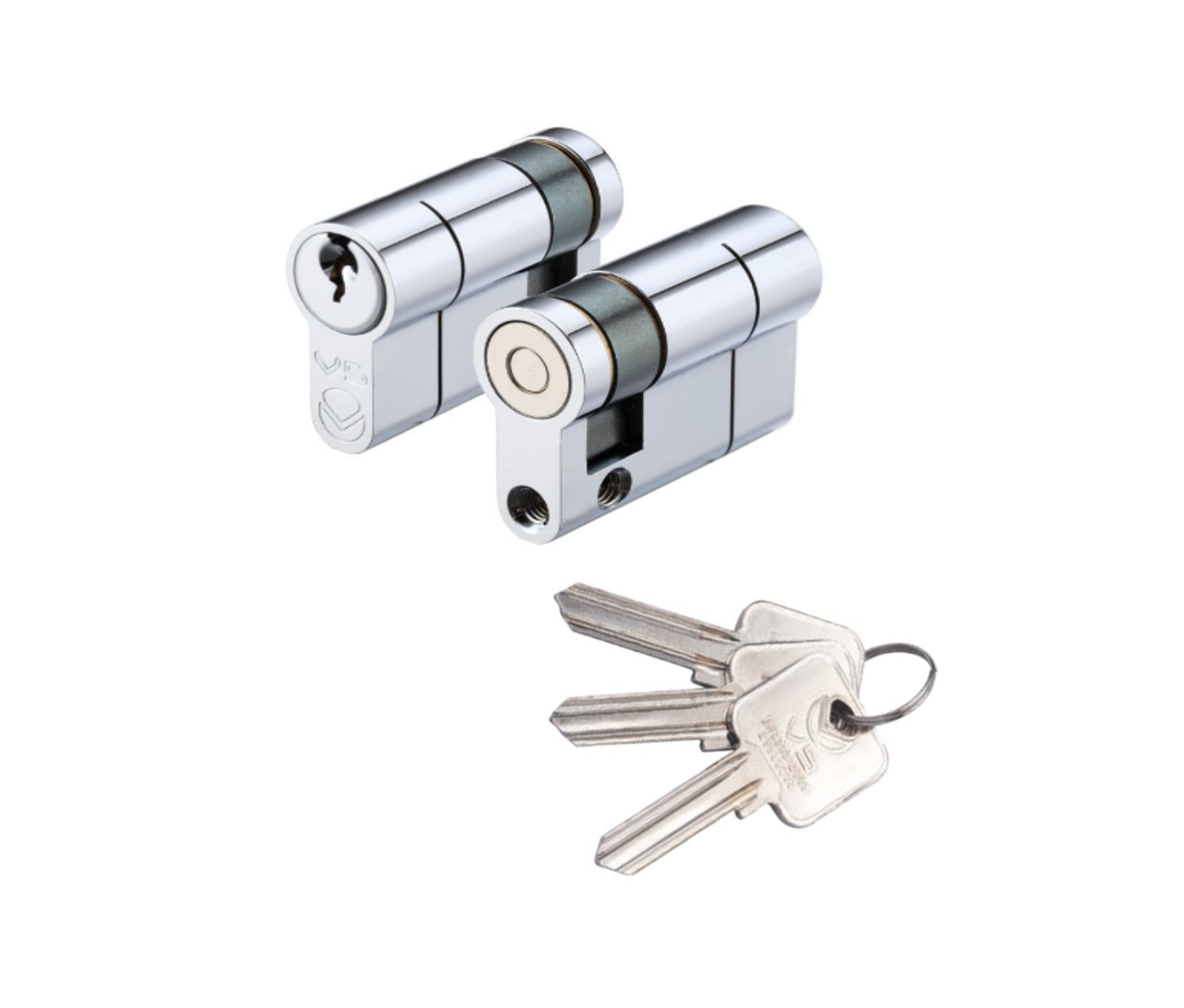 Vier V5EP60SPCKA V5 60mm Euro Single Cylinder Keyed Alike Polished Chrome