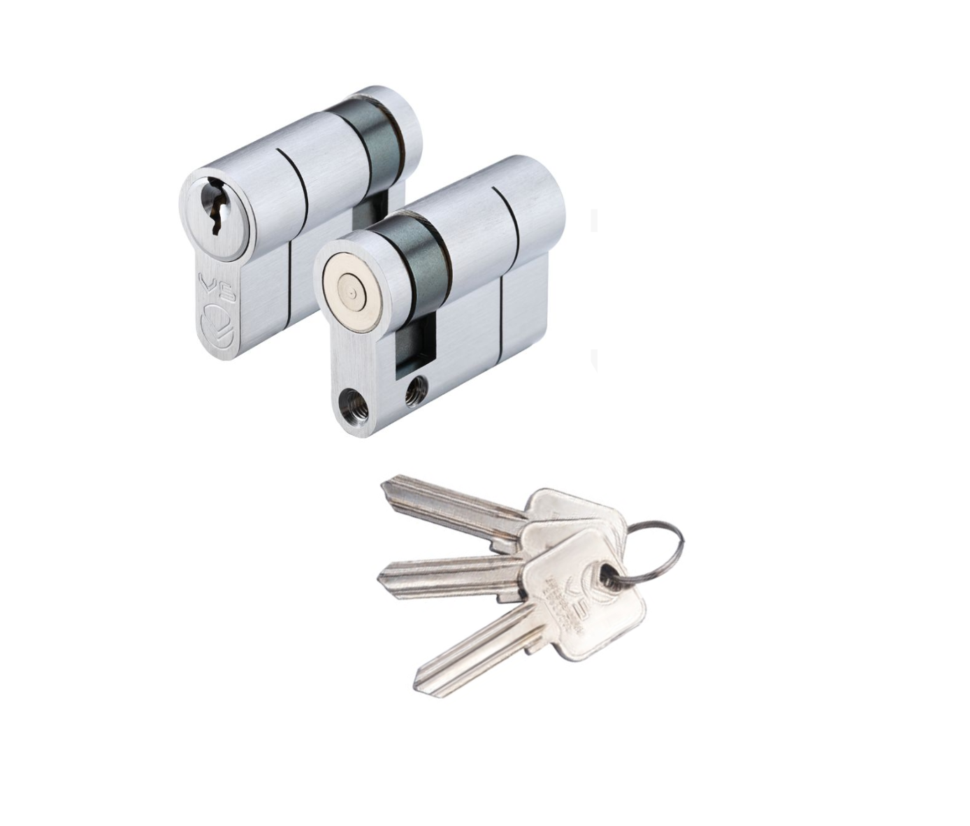 Vier V5EP70SSCMK V5 70mm Euro Single Cylinder Master Keyed Satin Chrome