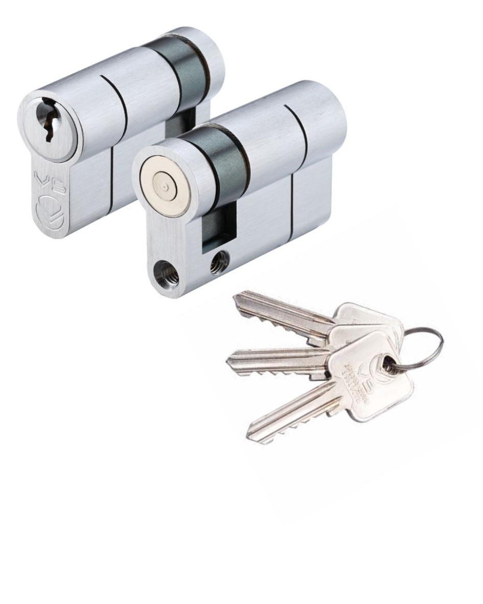 Vier V5EP75SSCE V5 75mm Euro Single Cylinder Keyed to Differ Satin Chrome