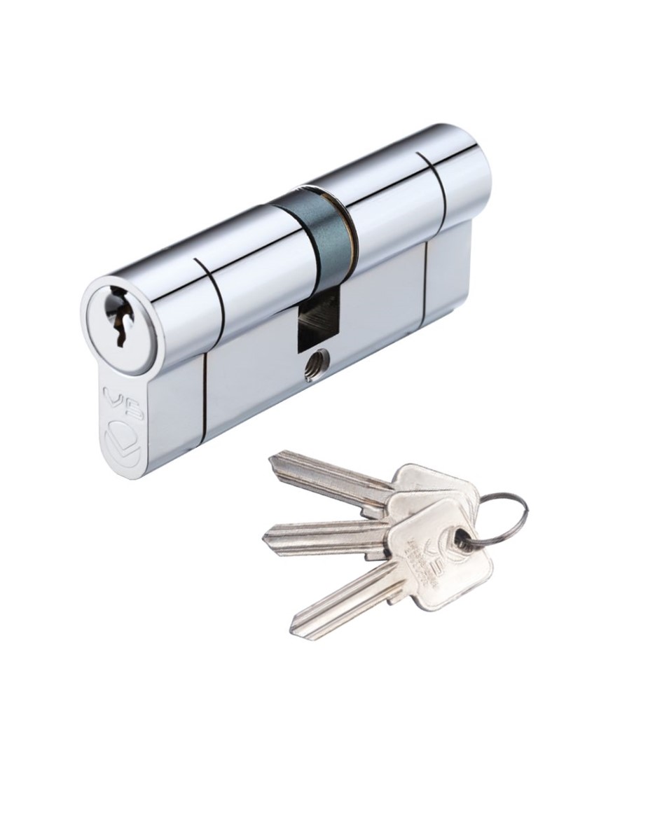 Vier V5EP60DPCMK V5 60mm Euro Double Cylinder- Master Keyed Polished Chrome