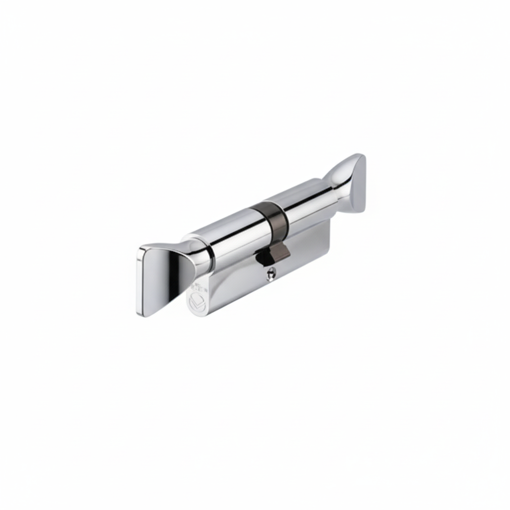 Vier V5EP80TTPC V5 80mm Euro Double Turn Cylinder Polished Chrome