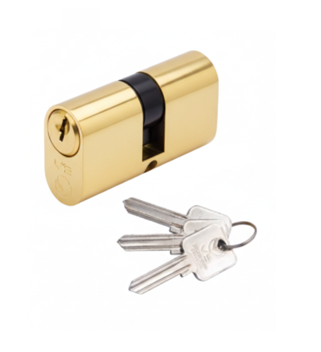 Vier V5OP60DPBKA V5 60mm Oval Double Keyed Alike Polished Brass
