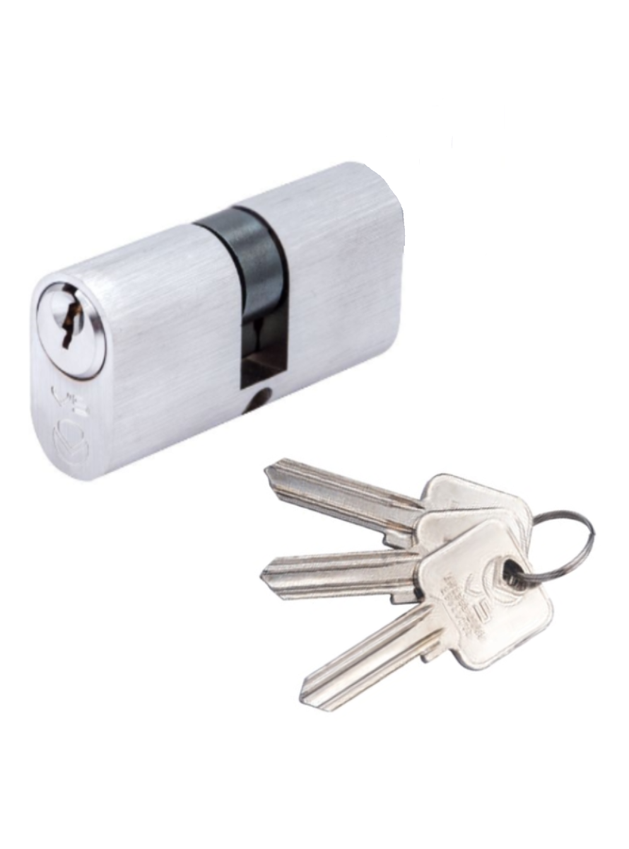 Vier V5OP60DSCKA V5 60mm Oval Double Keyed Alike Satin Chrome