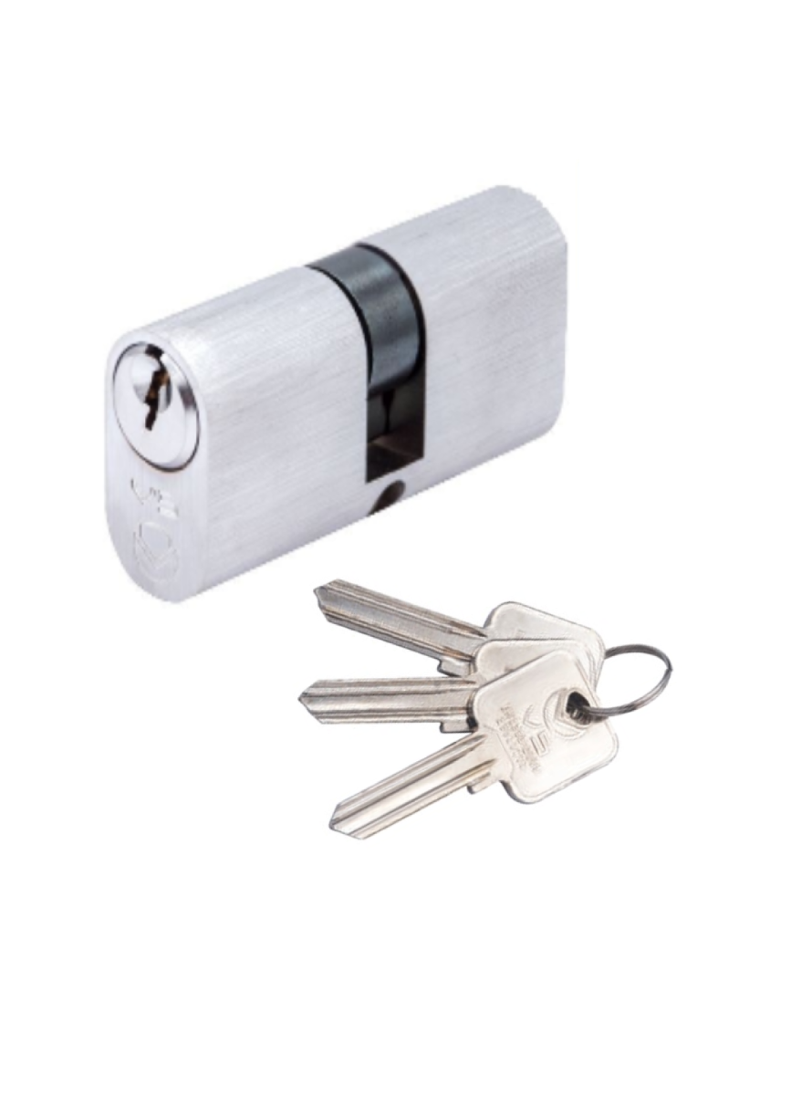 Vier V5OP60DSCMK V5 60mm Oval Double Master Keyed Satin Chrome