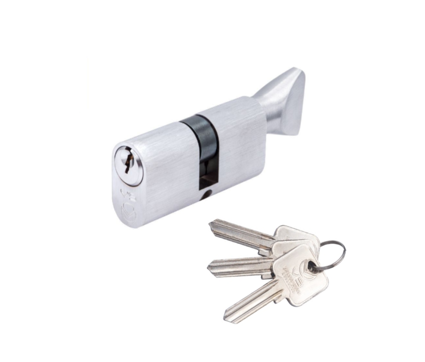 Vier V5OP80CTSCMK V5 80mm Oval Cylder & Turn Master Keyed Satin Chrome