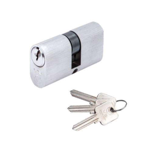 Vier V5OP80DSCE V5 80mm Oval Double Cylinder Keyed to Differ Satin Chrome
