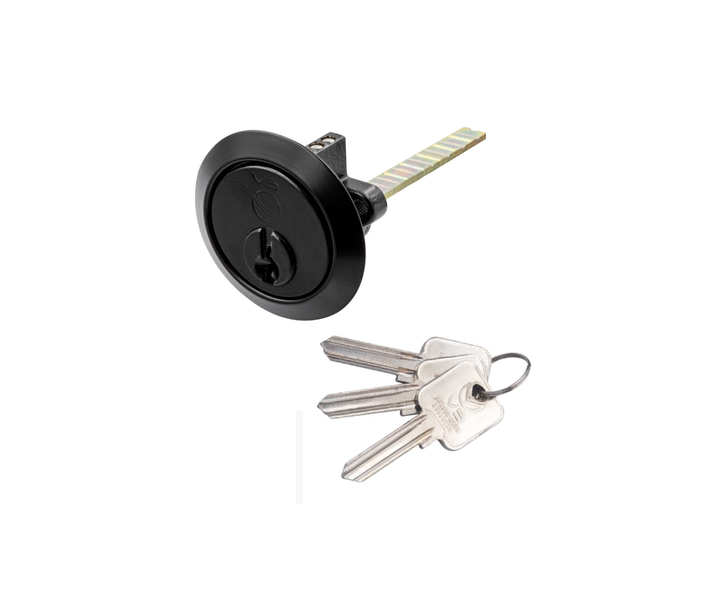 Zoo Hardware Vier V5 Rim Cylinder Master Keyed Black V5RMC20BKMK