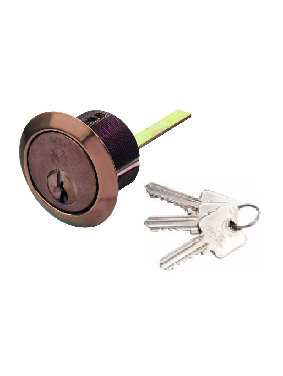Zoo Hardware Vier V5 Rim Cylinder Master Keyed Bronze V5RMC20BRMK