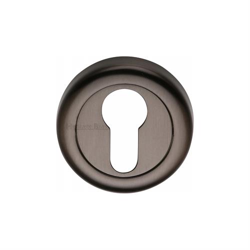 Heritage Brass V6724-MB Euro Profile Cylinder Escutcheon Matt Bronze Finish