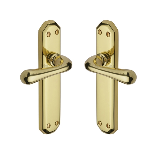 Heritage Brass V7060-PB Door Handle Lever Latch Charlbury Design Polished Brass finish