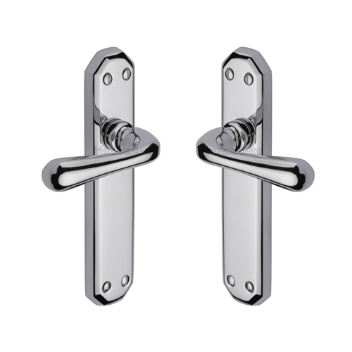 Heritage Brass V7060-PC Door Handle Lever Latch Charlbury Design Polished Chrome finish