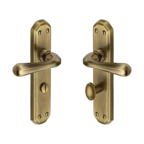 Heritage Brass V7070-AT Door Handle for Bathroom Charlbury Design Antique finish