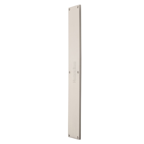 Heritage Brass Fingerplate 500mm Satin Nickel