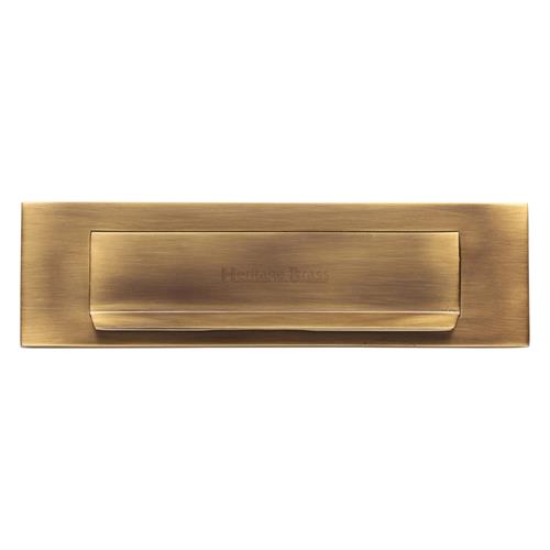Heritage Brass V842-AT Gravity Letterplate 280mm x 80mm Antique finish  Letterbox