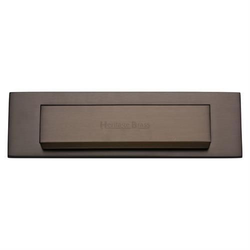 Heritage Brass V842-MB Gravity Letterplate 280mm x 80mm Matt Bronze finish  Letterbox