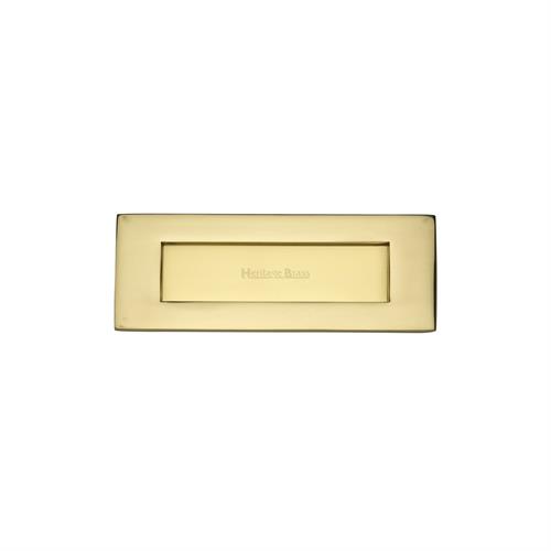 Heritage Brass V850 203-PB Letterplate 203mm x 76mm Polished Brass finish  Letterbox