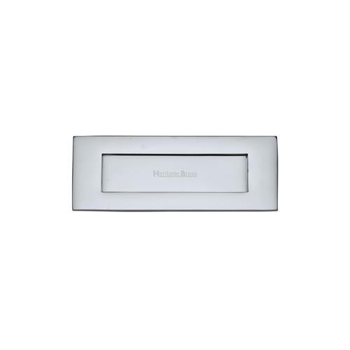 Heritage Brass V850 203-PC Letterplate 203mm x 76mm Polished Chrome finish  Letterbox