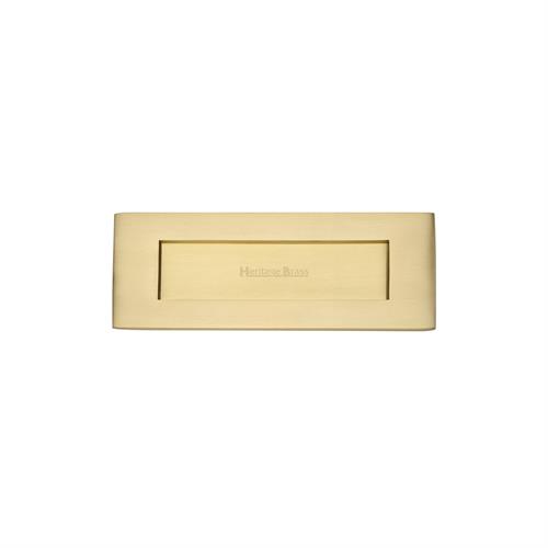 Heritage Brass V850 203-SB Letterplate 203mm x 76mm Satin Brass finish  Letterbox