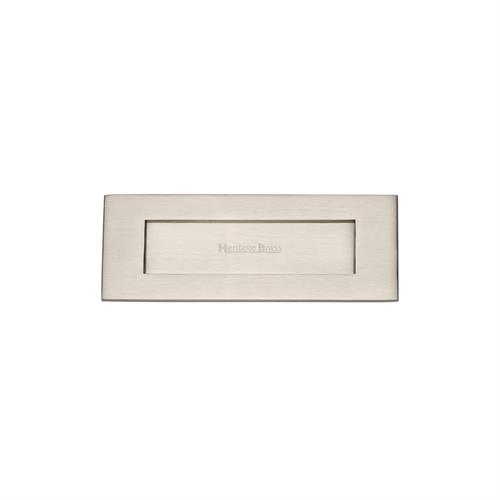 Heritage Brass V850 203-SN Letterplate 203mm x 76mm Satin Nickel finish  Letterbox