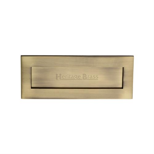 Heritage Brass V850 254-AT Letterplate 254mm x 79mm Antique finish  Letterbox