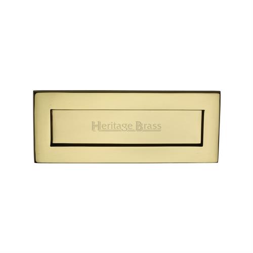 Heritage Brass V850 254.101-PB Letterplate 254mm x 102mm Polished Brass finish  Letterbox