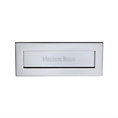 Heritage Brass V850 254.101-PC Letterplate 254mm x 102mm Polished Chrome finish  Letterbox