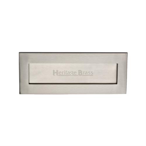 Heritage Brass V850 254.101-SN Letterplate 254mm x 102mm Satin Nickel finish  Letterbox