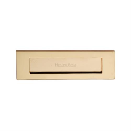 Heritage Brass V850 254-PB Letterplate 254mm x 79mm Polished Brass finish  Letterbox