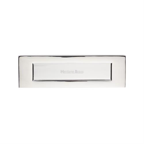 Heritage Brass V850 254-PC Letterplate 254mm x 79mm Polished Chrome finish  Letterbox