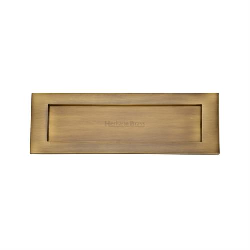 Heritage Brass V850 305-AT Letterplate 305mm x 101mm Antique finish  Letterbox